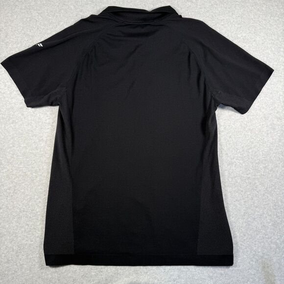 Fabletics Polo Shirt Mens Black Performance Wicking Stretch Short Sleeve Size M - Picture 4 of 8
